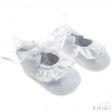 B706: White Lace Shoes (NB-6 Months)